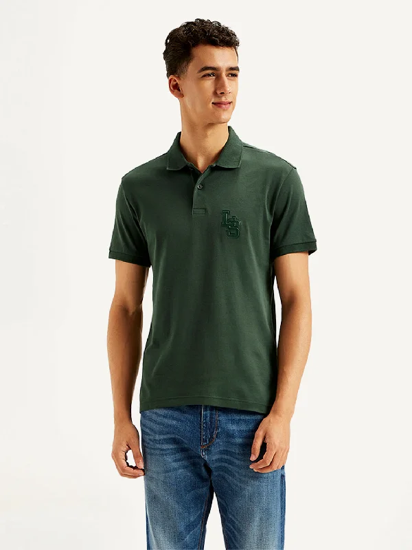 Men's Shirts with Short PlacketsMen's Solid Slim Fit Polo T-Shirt