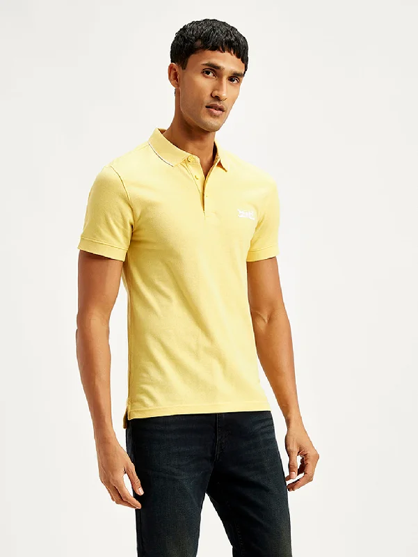 Men's Shirts for Beach OutingsMen's Solid Slim Fit Polo T-Shirt