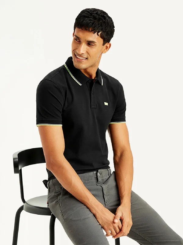 Men's Shirts with Patch PocketsMen's Solid Slim Fit Polo T-Shirt