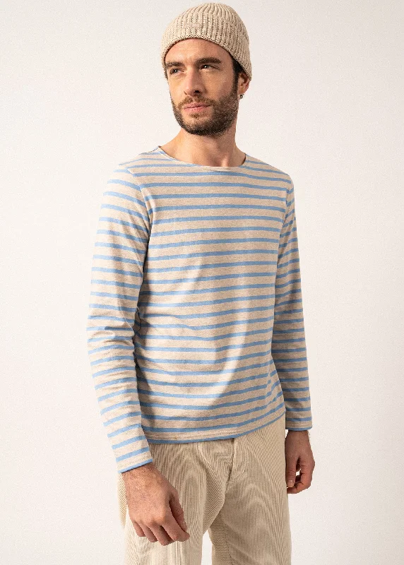 Men's Weekend Shirts for Leisurely OutingsMinquiers unisex striped sailor shirt - regular fit, in light cotton (NATUREL/OXYGENE)