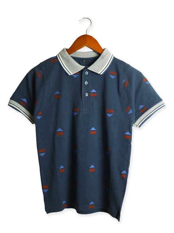 Men's Shirts with Pin CollarsHG Men's Polo T-Shirt Sea Blue