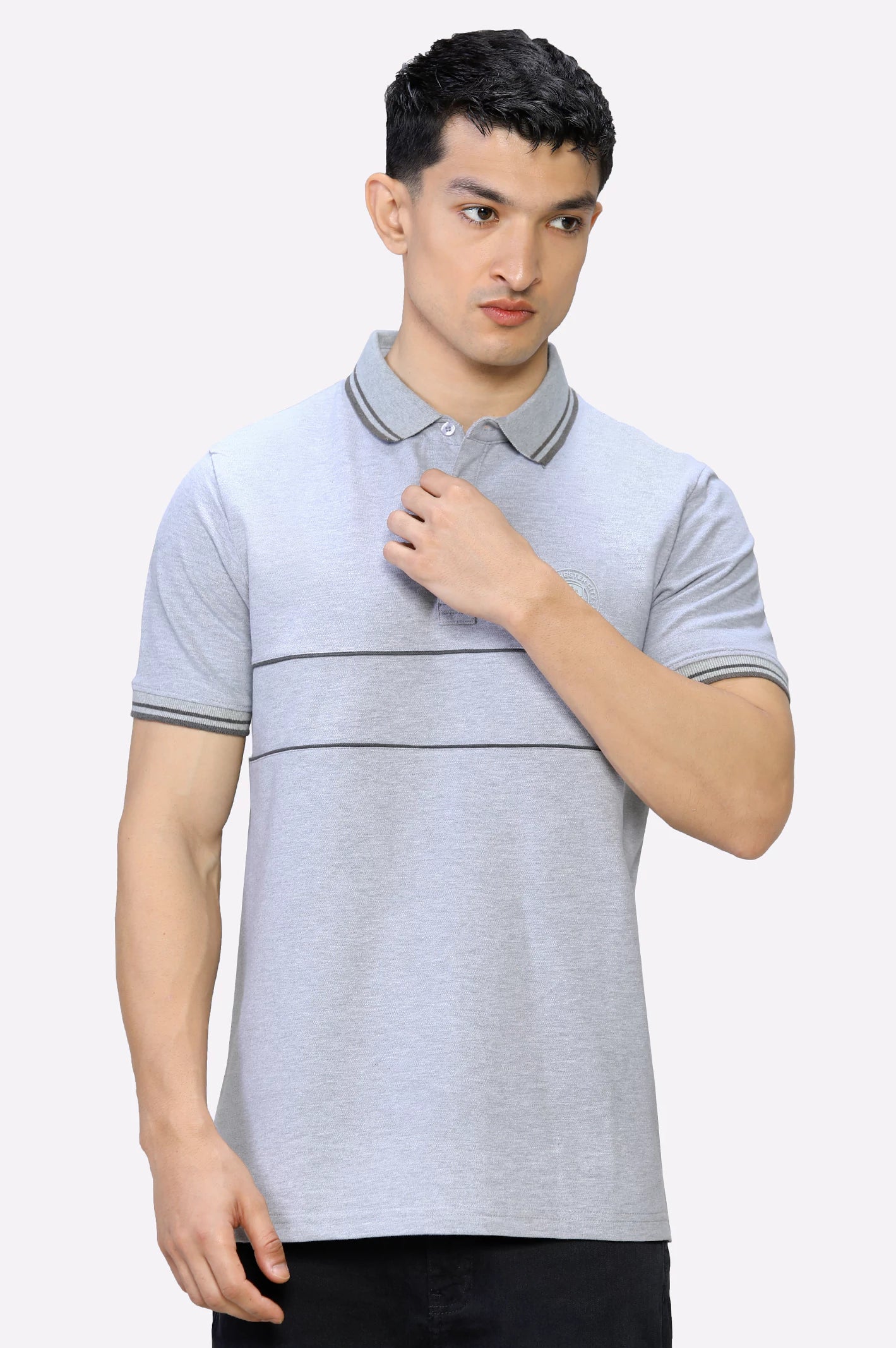 Men's Shirts for Outdoor ActivitiesJacquard Collar Polo