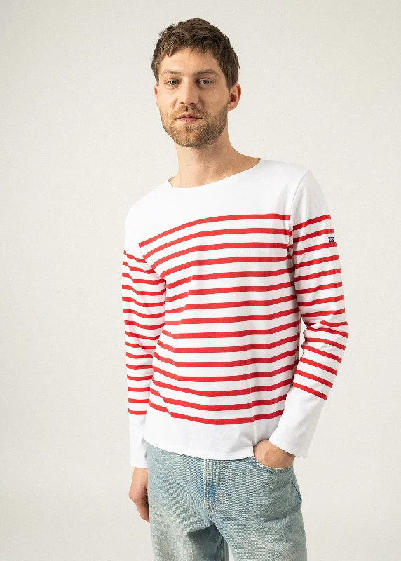 Men's Oxford Shirts for a Preppy StyleNaval authentic striped sailor shirt - in combed cotton (NEIGE/TULIPE)