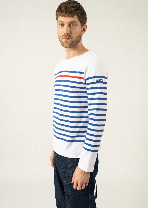 Men's Limited Edition Shirts for ExclusivityNaval authentic striped sailor shirt - with contrasting stripe, in combed cotton (NEIGE/GITANE/TULIPE)