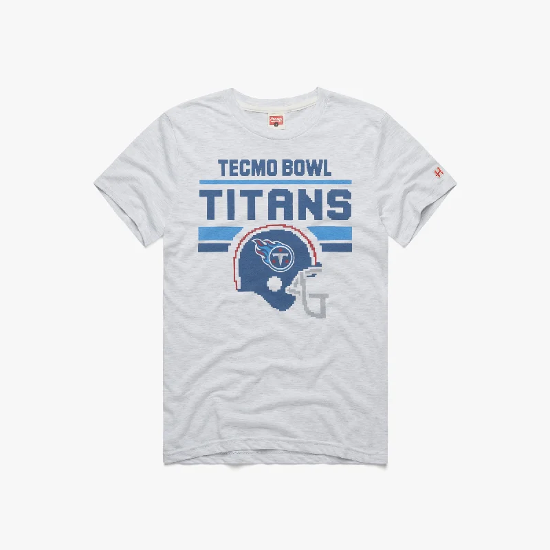 Men's Shirts with Embellished CollarsTecmo Bowl Tennessee Titans