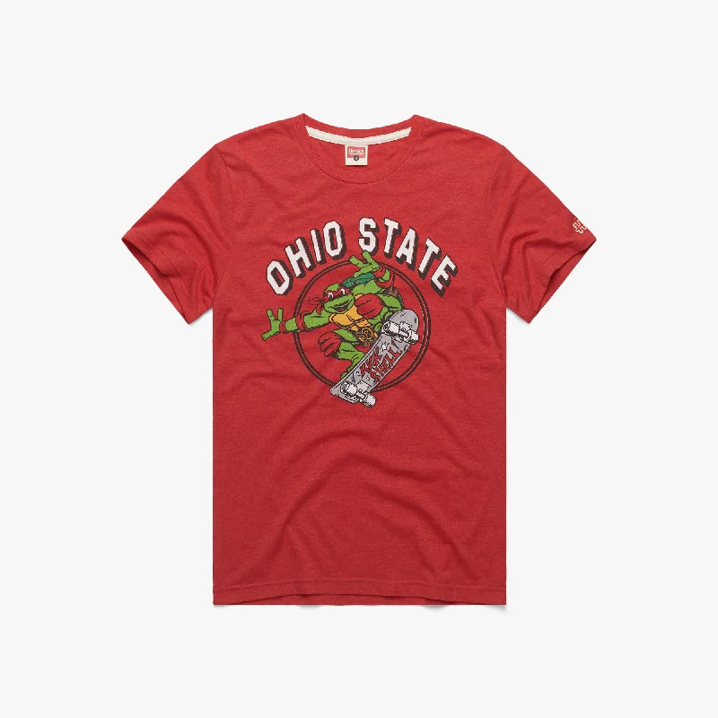 Men's Shirts with Rounded HemlinesTMNT Raphael x Ohio State Kick Shell