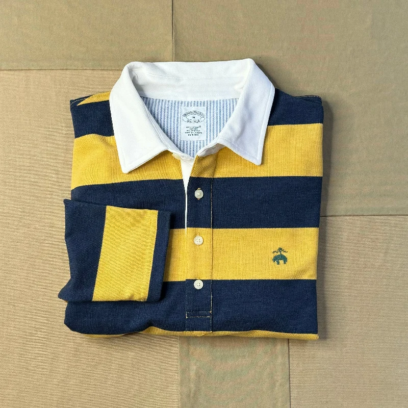 Men's Designer Shirts for a Statement PieceVintage Long Sleeve Polo Shirt, Pique Cotton