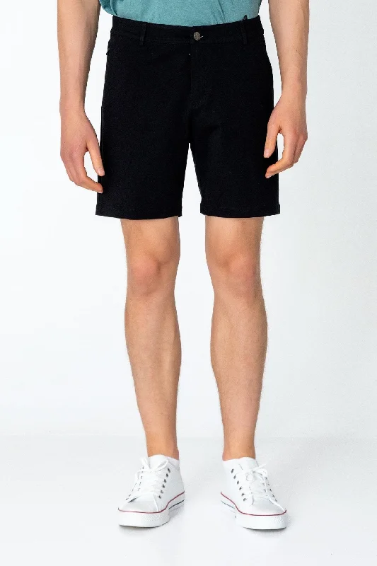 Men's Pants with Side PocketsSide Pocket Lightweight Shorts - Black