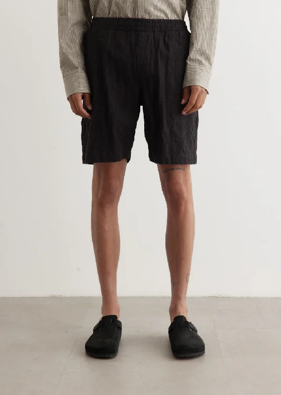 Men's Pants with Button-CuffsEmbroidered Smokestack Shorts