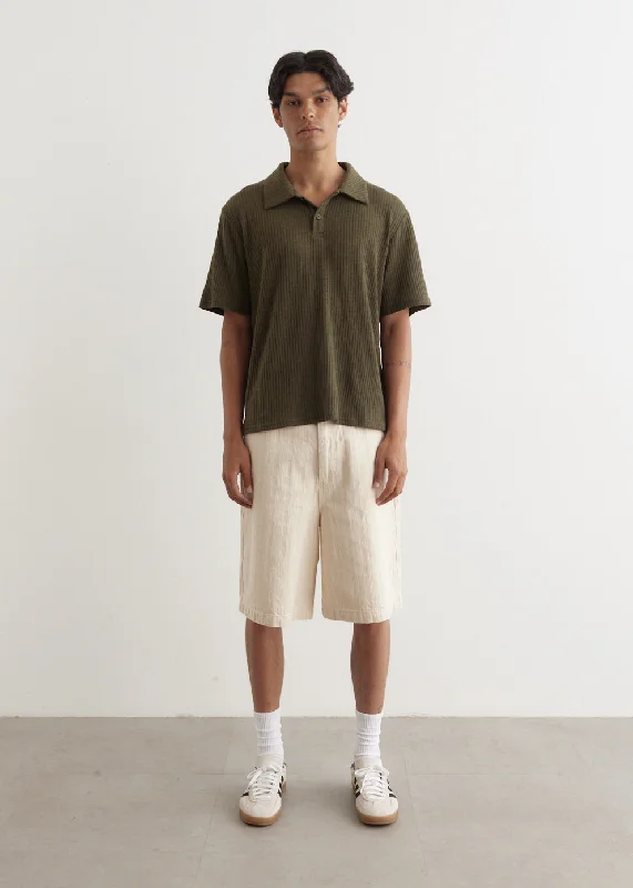 Men's Pants with Contrast Fabric PanelsFiction Baggy Shorts