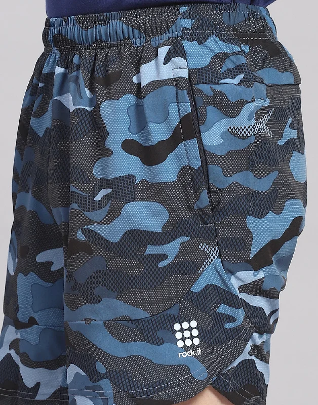 Men's Denim Shorts for SummerMen Blue Printed Short