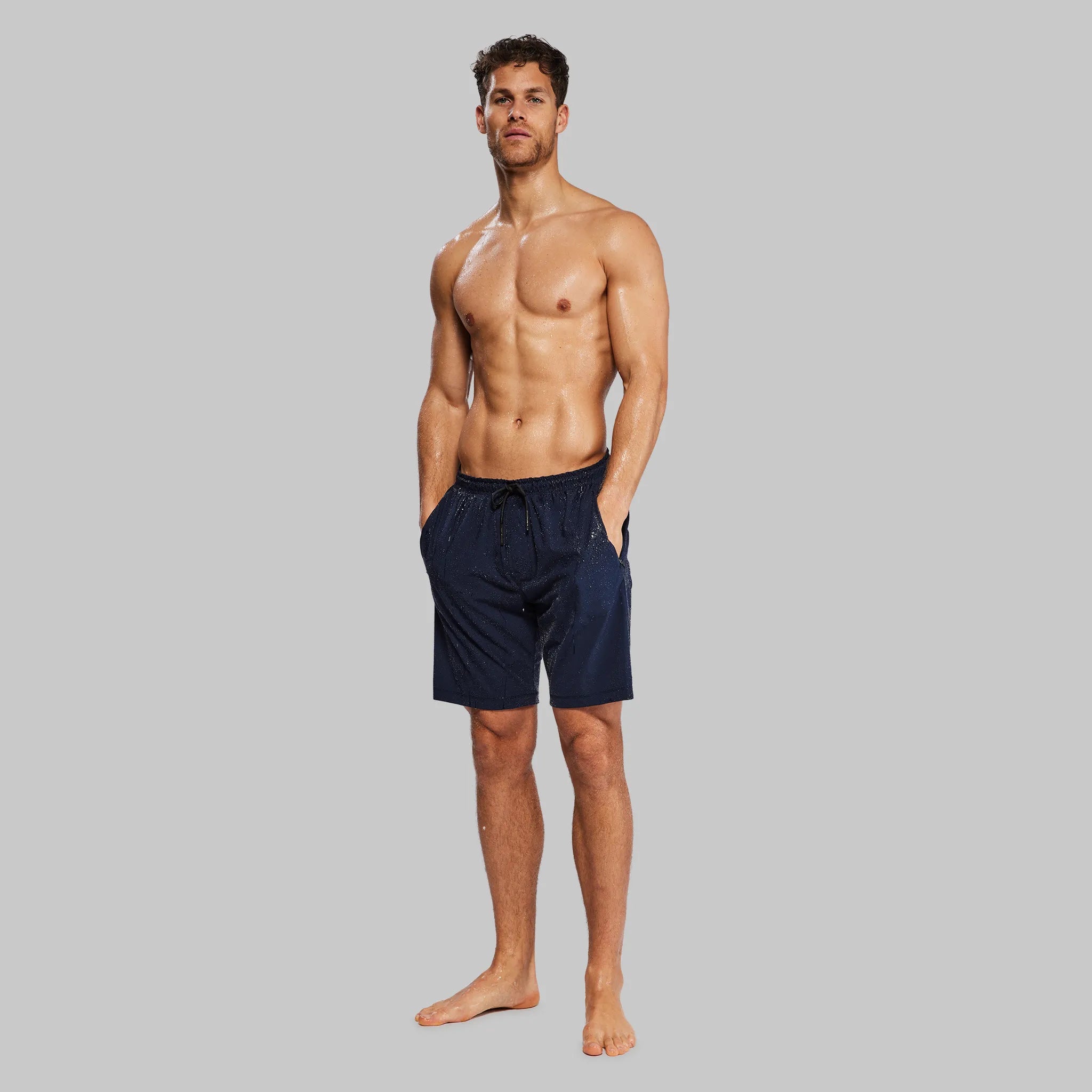 Men's Pants with Slant PocketsPlanet Earth Swim Shorts. Navy edition