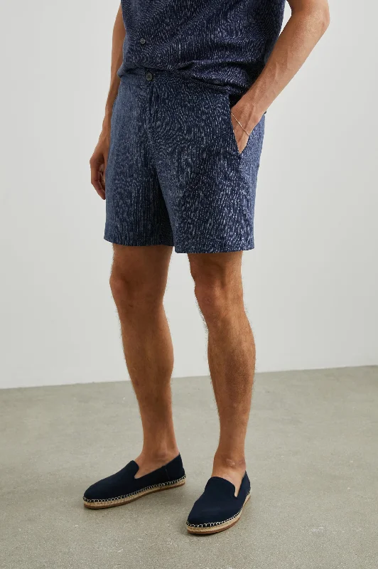 Men's Twill Pants for a Dressy LookSONA SHORT - MATRIX NAVY PEARL