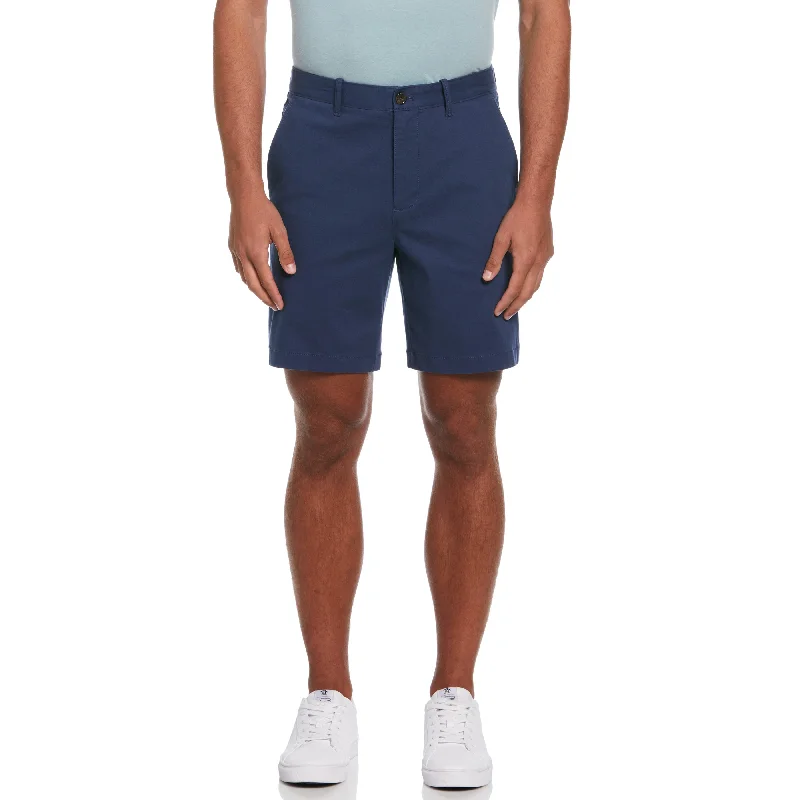 Men's Pants with Button-CuffsStretch Twill Short