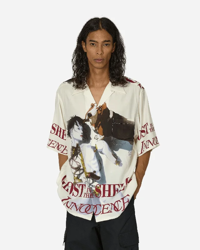 Men's Spread-Collar Shirts for a Bold StatementGhost in the Shell 2: Innocence Hawaiian Shirt (Type-1) White