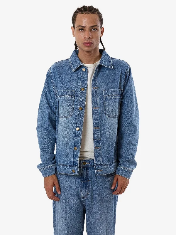 Men's Coats for Dressy OccasionsCanyon Oversized Denim Jacket - Dark Dust Blue