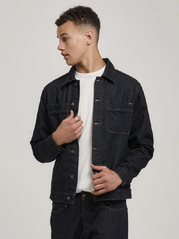 Men's Coats for SkiingCanyon Oversized Denim Jacket - Raw Indigo