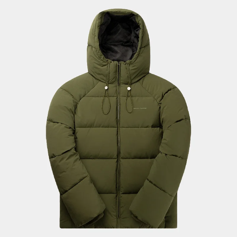 Men's Shirts with Embellished HemlinesCardamom Green Relaxed Puffer