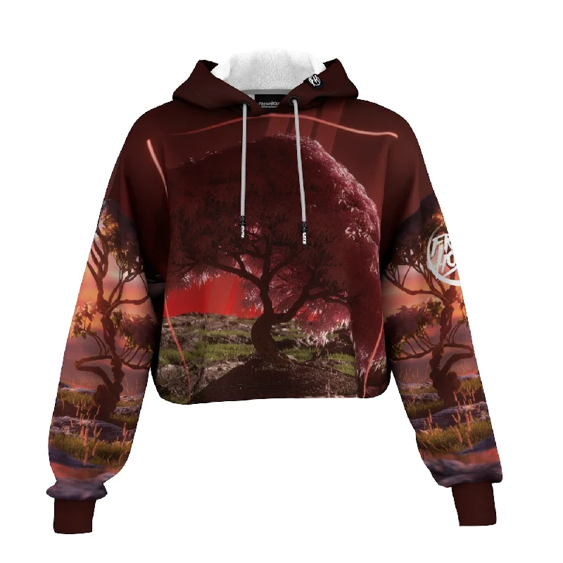 Men's Hoodies with Sublimated GraphicsDawn Tree Cropped Hoodie