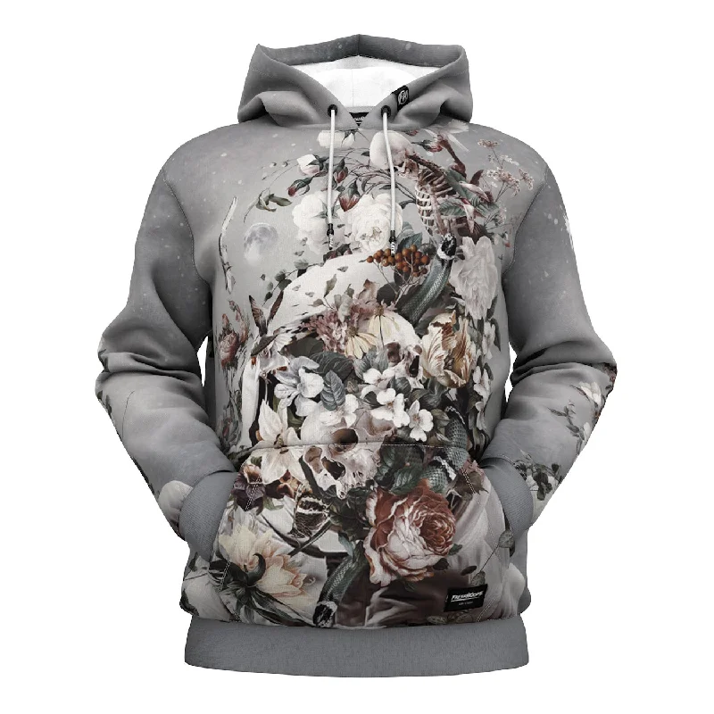 Durable Men's Canvas HoodiesFloral Space Hoodie