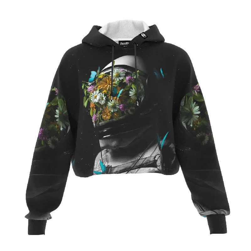 Men's Hoodies for TravelFlower Face Cropped Hoodie