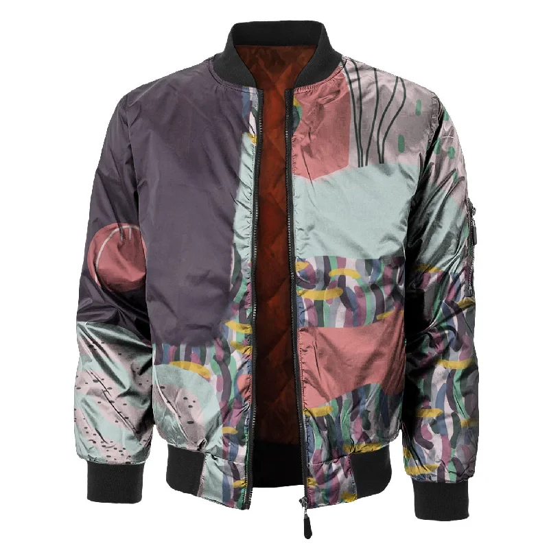 Men's Coats with Chest PocketsHow Love Looks Bomber Jacket