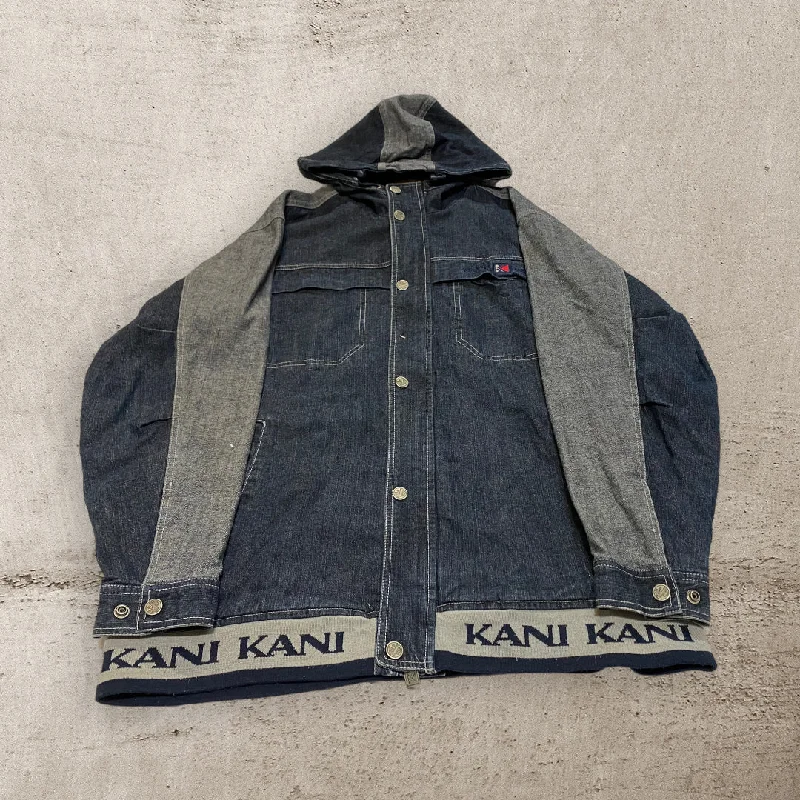 Men's Coats with Convertible CollarsJA158 Vinatge AURARL KANI Denim JACKET