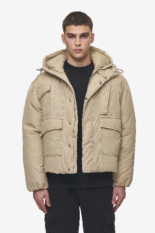 Men's Coats for Snowy WeatherJean Utility Puffer Jacket Sand