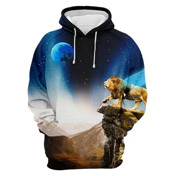 Men's Hoodies with Military InfluenceLonely Lion Hoodie