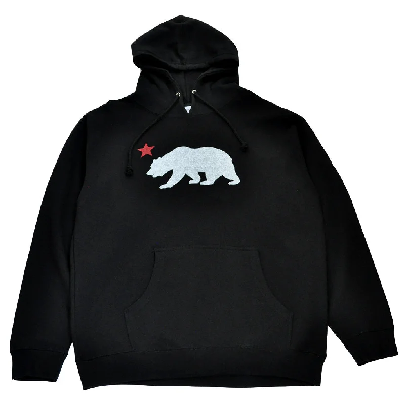 Classic Men's Cotton HoodiesMens True Bear Star Hoodie Black