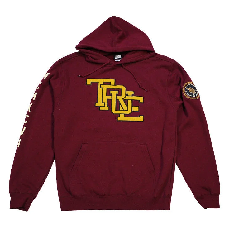 Men's Hoodies with Contrast StitchingMens True Interlocked Hoodie Maroon