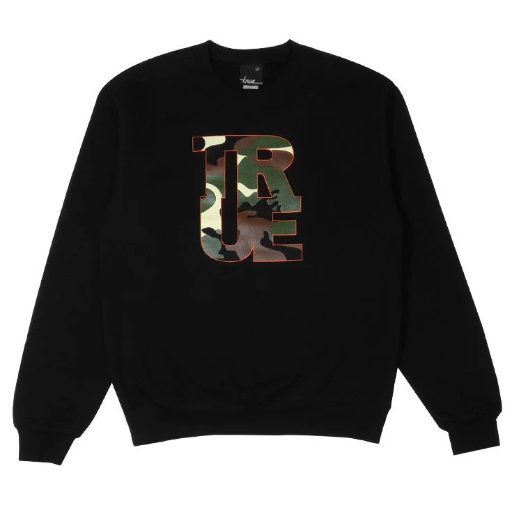 Stylish Men's Designer HoodiesMens True Logo Camo Crewneck Sweatshirt