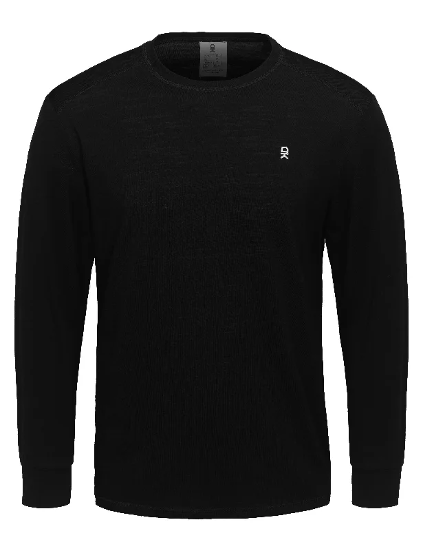 Men's Shirts with Embellished CollarsMen's Wool Thermal Underwear, Wicking Base Layer Men Cold Weather