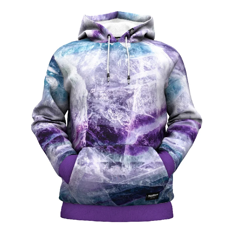 Men's Hoodies with Slim FitsMineral Stone Fluorite Crystal Hoodie