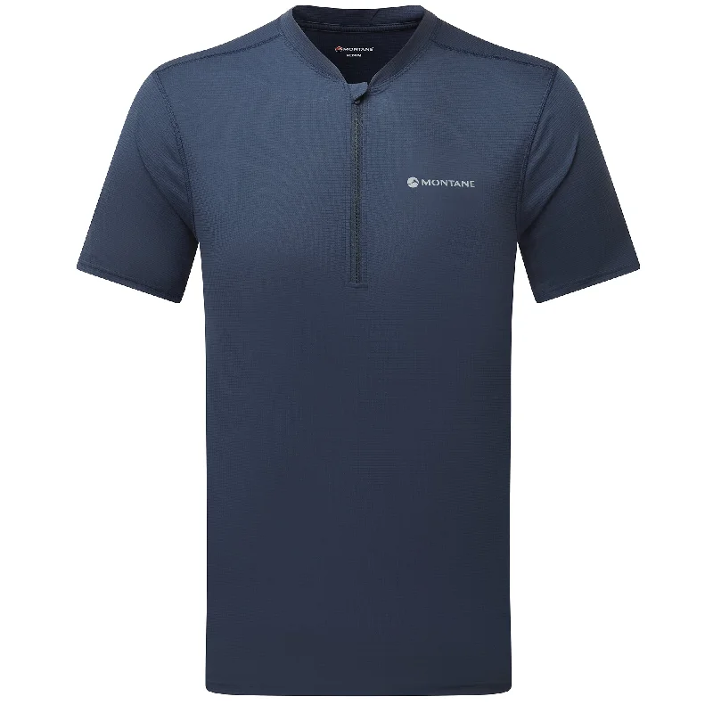 Men's Shirts with Appliquéd SleevesMontane Men's Dart Nano Zip T-Shirt