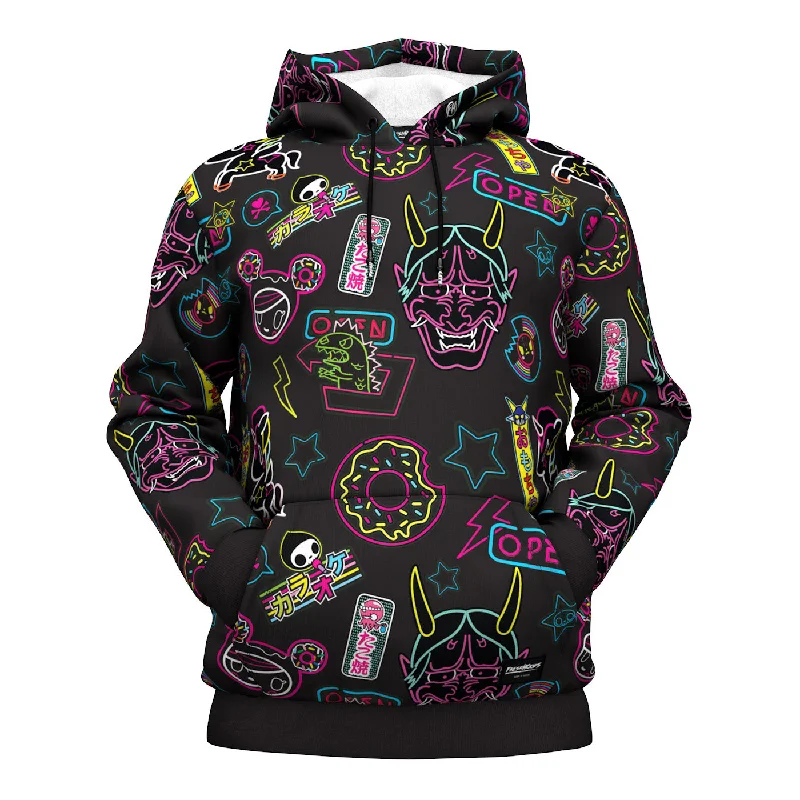 Men's Hoodies with Water-Repellent FabricNeon Signs Hoodie