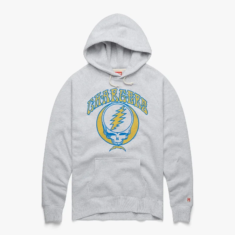 Men's Hoodies with Flannel LiningNFL x Grateful Dead x Chargers Hoodie