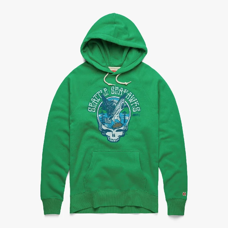 Men's Hoodies with Adjustable SleevesNFL x Grateful Dead x Seahawks Hoodie