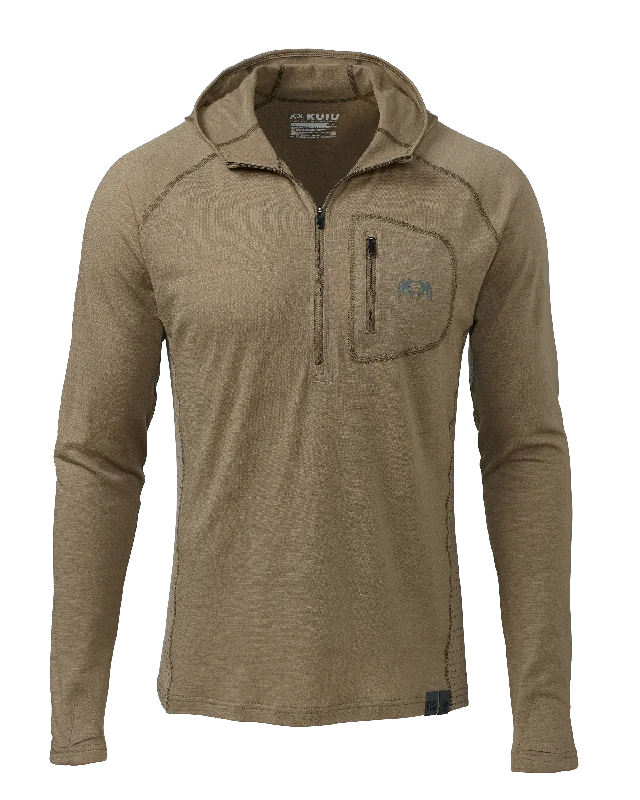 Men's Dressy Shirts for Formal EventsOutlet ULTRA Merino 145 Zip-T Hunting Hoodie | Khaki