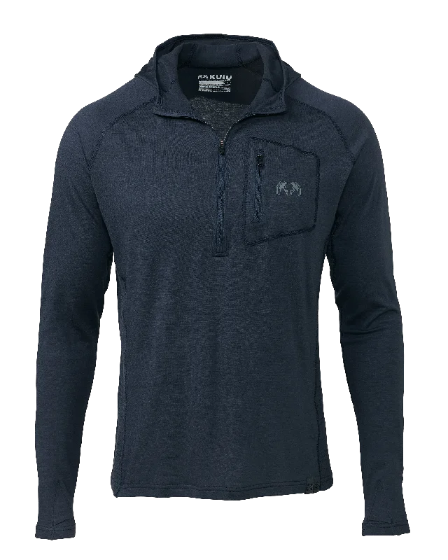 Men's Shirts with Contrast CollarsOutlet ULTRA Merino 145 Zip-T Hunting Hoodie | Steel Blue