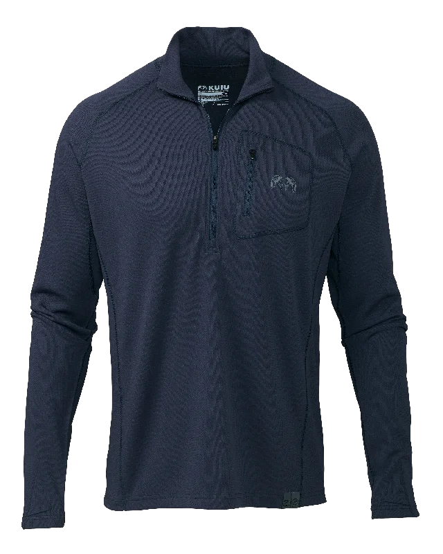 Striped Men's TopsPRO Merino 200 Zip-T | Steel Blue