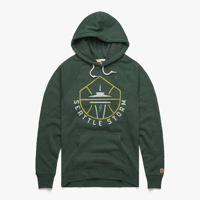 Men's Hoodies with Extra-Long SleevesSeattle Storm Logo Hoodie