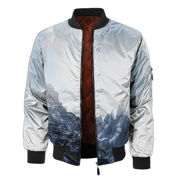 Men's Coats with Contrast StitchingSnow Ridge Bomber Jacket