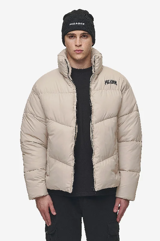 Comfortable Men's ParkasSpiller Puffer Jacket Beige