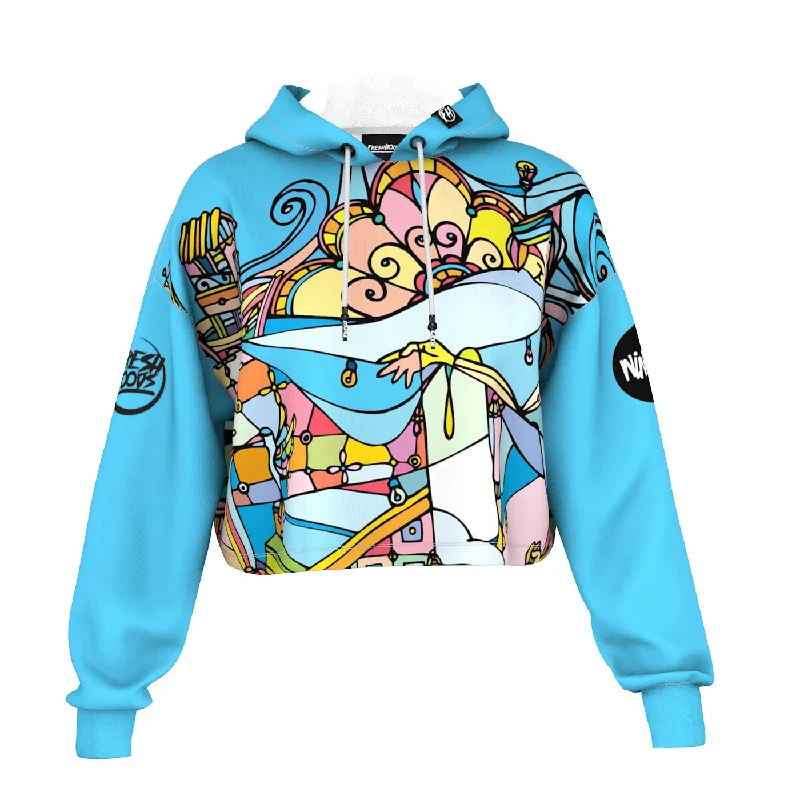 Men's Hoodies with Appliqué DetailsWonderland Cropped Hoodie