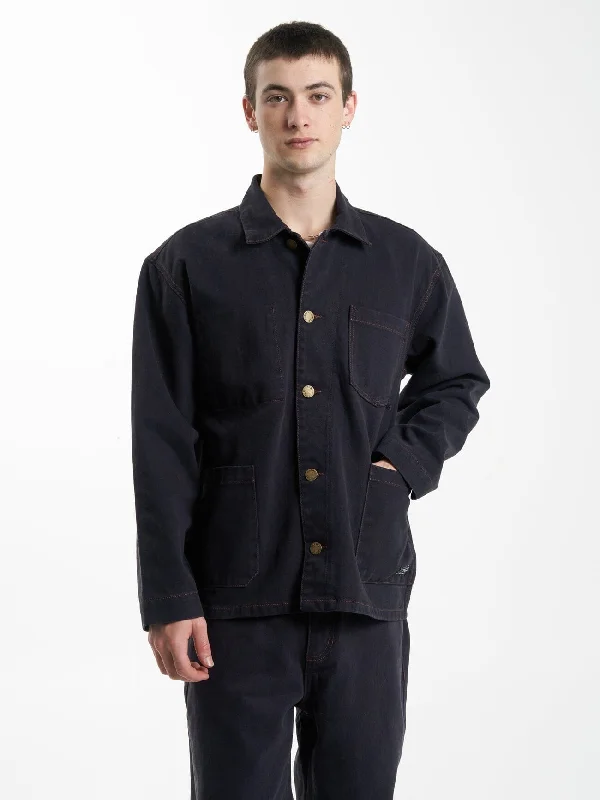 Men's Coats with Reflective StripesWork Shop Jacket - Midnight Blue