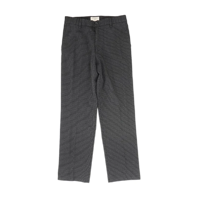 Men's Pants with Appliqué DetailsBlack Plaid Chino Pants