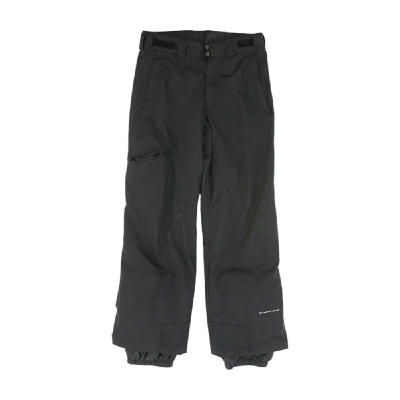 Men's Pants with Logo EmbossmentsBlack Solid Active Pants