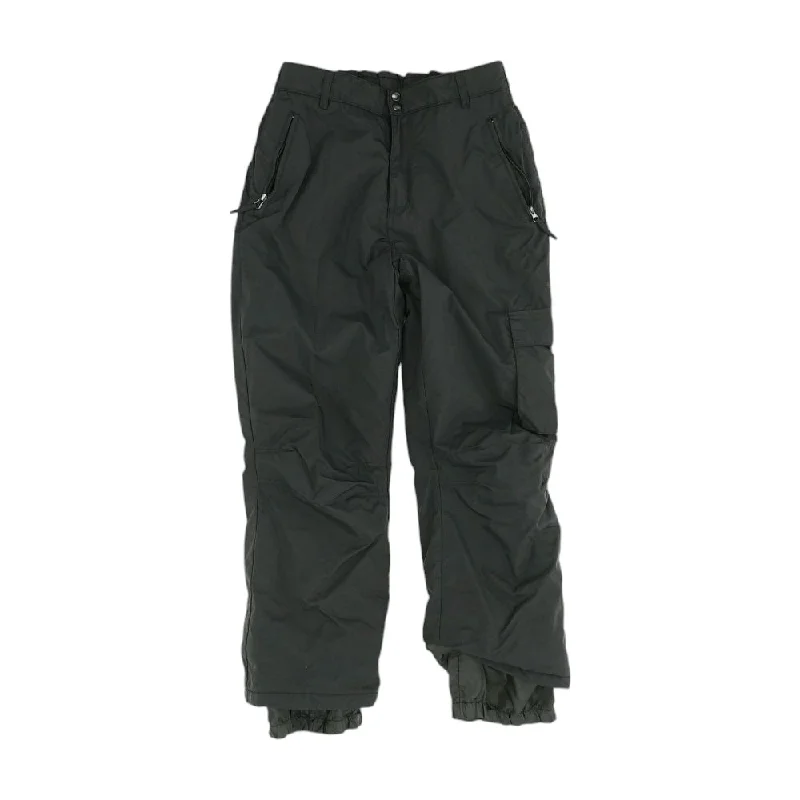 Men's Velcro-Closure Pants for ConvenienceBlack Solid Active Pants