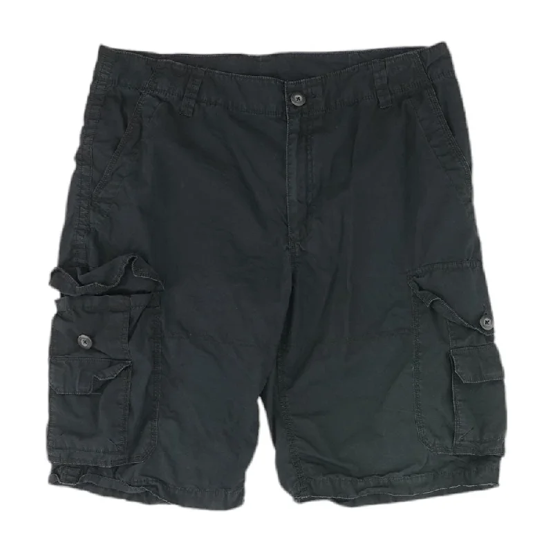 Men's Sports Pants for Active LifestylesBlack Solid Cargo Shorts